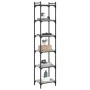 Bookcase with 6 shelves Sonoma gray engineered wood 40x30x188 cm by , Bookcases and shelves - Ref: Foro24-837645, Price: 59,7...