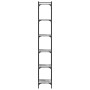 Bookcase with 6 shelves Sonoma gray engineered wood 40x30x188 cm by , Bookcases and shelves - Ref: Foro24-837645, Price: 60,4...