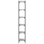Bookcase with 6 shelves Sonoma gray engineered wood 40x30x188 cm by , Bookcases and shelves - Ref: Foro24-837645, Price: 59,7...