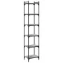 Bookcase with 6 shelves Sonoma gray engineered wood 40x30x188 cm by , Bookcases and shelves - Ref: Foro24-837645, Price: 59,7...