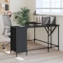 Schwarzer Schreibtisch aus Holzwerkstoff, 141 x 141 x 75 cm von , Schreibtische - Ref: Foro24-837597, Preis: 101,11 €, Rabatt: %
