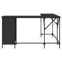 Schwarzer Schreibtisch aus Holzwerkstoff, 141 x 141 x 75 cm von , Schreibtische - Ref: Foro24-837597, Preis: 101,11 €, Rabatt: %