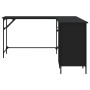 Schwarzer Schreibtisch aus Holzwerkstoff, 141 x 141 x 75 cm von , Schreibtische - Ref: Foro24-837597, Preis: 101,11 €, Rabatt: %