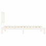 Estructura de cama con cabecero madera maciza blanco de , Camas y somieres - Ref: Foro24-3193627, Precio: 119,28 €, Descuento: %