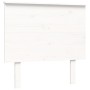 Weißer Bettrahmen aus Massivholz mit Kopfteil von , Betten und Lattenroste - Ref: Foro24-3193627, Preis: 119,34 €, Rabatt: %