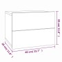 Nachttisch aus geräuchertem Eichensperrholz, 40 x 30 x 30 cm von vidaXL, Nachttische - Ref: Foro24-815412, Preis: 61,54 €, Ra...