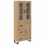 Aparador alto con cajón 2 pcs Roble artesanal en Aparadores | Comprar online en Foro24