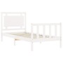 Einzelbettgestell mit weißem Massivholzkopfteil von , Betten und Lattenroste - Ref: Foro24-3192127, Preis: 121,05 €, Rabatt: %