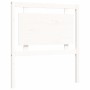 Single bed frame with white solid wood headboard by , Beds and slatted bases - Ref: Foro24-3192127, Price: 121,05 €, Discount: %