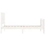 Single bed frame with white solid wood headboard by , Beds and slatted bases - Ref: Foro24-3192192, Price: 108,25 €, Discount: %