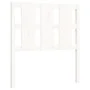 Single bed frame with white solid wood headboard by , Beds and slatted bases - Ref: Foro24-3192192, Price: 108,25 €, Discount: %