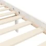 Single bed frame with white solid wood headboard by , Beds and slatted bases - Ref: Foro24-3192192, Price: 108,25 €, Discount: %