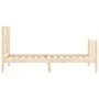 Bed frame with solid wood headboard 100x200 cm by , Beds and slatted bases - Ref: Foro24-3192481, Price: 109,76 €, Discount: %