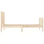 Estructura de cama individual con cabecero madera maciza de , Camas y somieres - Ref: Foro24-3192711, Precio: 108,14 €, Descu...