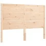 Double bed frame with solid wood headboard by , Beds and slatted bases - Ref: Foro24-3192726, Price: 178,63 €, Discount: %
