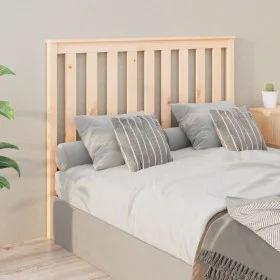 Solid pine wood bed headboard 141x6x101 cm by , Headboards and footboards - Ref: Foro24-818515, Price: 50,06 €, Discount: %