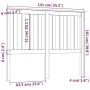 Bettkopfteil aus massivem Kiefernholz, 141 x 6 x 101 cm von , Kopf- und Fußteile - Ref: Foro24-818515, Preis: 50,06 €, Rabatt: %
