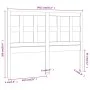 Bettkopfteil aus massivem Kiefernholz, 140,5 x 4 x 100 cm von , Kopf- und Fußteile - Ref: Foro24-818915, Preis: 62,98 €, Raba...
