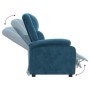 Sillón reclinable de terciopelo azul en Sillones | Comprar online en Foro24
