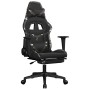 Silla gaming masaje reposapiés cuero sintético negro camuflaje en Sillas gaming | Comprar online en Foro24