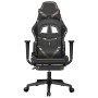 Silla gaming masaje reposapiés cuero sintético negro camuflaje en Sillas gaming | Comprar online en Foro24