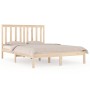 Solid pine wood bed frame 150x200 cm by , Beds and slatted bases - Ref: Foro24-3103848, Price: 135,99 €, Discount: %