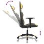 Silla gaming de masaje cuero sintético negro y dorado en Sillas gaming | Comprar online en Foro24
