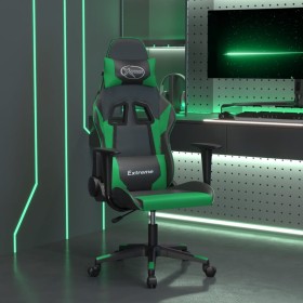 Silla gaming de masaje cuero sintético negro y verde en Sillas gaming | Comprar online en Foro24