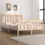 Solid pine wood bed frame 135x190 cm by , Beds and slatted bases - Ref: Foro24-3103883, Price: 139,08 €, Discount: %