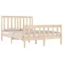Solid pine wood bed frame 135x190 cm by , Beds and slatted bases - Ref: Foro24-3103883, Price: 145,77 €, Discount: %