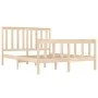 Solid pine wood bed frame 135x190 cm by , Beds and slatted bases - Ref: Foro24-3103883, Price: 145,77 €, Discount: %