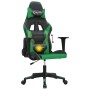 Silla gaming de masaje cuero sintético negro y verde en Sillas gaming | Comprar online en Foro24