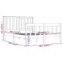 Solid pine wood bed frame 135x190 cm by , Beds and slatted bases - Ref: Foro24-3103883, Price: 145,77 €, Discount: %