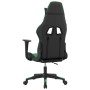 Silla gaming de masaje cuero sintético negro y verde en Sillas gaming | Comprar online en Foro24