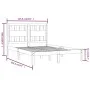Small white double pine wood bed frame 120x190 cm by , Beds and slatted bases - Ref: Foro24-3103904, Price: 125,79 €, Discoun...