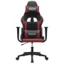 Silla gaming de masaje cuero sintético negro y rojo vino tinto en Sillas gaming | Comprar online en Foro24