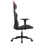 Silla gaming de masaje cuero sintético negro y rojo vino tinto en Sillas gaming | Comprar online en Foro24