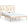 Solid pine wood bed frame 135x190 cm by , Beds and slatted bases - Ref: Foro24-3103973, Price: 133,61 €, Discount: %