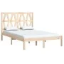 Solid pine wood bed frame 135x190 cm by , Beds and slatted bases - Ref: Foro24-3103973, Price: 133,61 €, Discount: %
