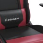 Silla gaming de masaje cuero sintético negro y rojo vino tinto en Sillas gaming | Comprar online en Foro24