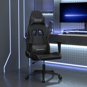 Silla gaming con masaje cuero sintético negro en Sillas gaming | Comprar online en Foro24
