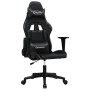 Silla gaming con masaje cuero sintético negro en Sillas gaming | Comprar online en Foro24