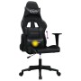 Silla gaming con masaje cuero sintético negro en Sillas gaming | Comprar online en Foro24
