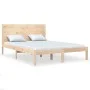 Estructura de cama de matrimonio madera maciza 135x190 cm de , Camas y somieres - Ref: Foro24-3104128, Precio: 163,19 €, Desc...