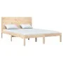 Estructura de cama de matrimonio madera maciza 135x190 cm de , Camas y somieres - Ref: Foro24-3104128, Precio: 163,19 €, Desc...