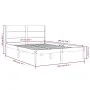 Estructura de cama de matrimonio madera maciza 135x190 cm de , Camas y somieres - Ref: Foro24-3104128, Precio: 163,19 €, Desc...
