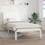 Estructura de cama madera maciza individual blanco 75x190 cm de , Camas y somieres - Ref: Foro24-3104114, Precio: 118,50 €, D...