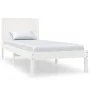 Estructura de cama madera maciza individual blanco 75x190 cm de , Camas y somieres - Ref: Foro24-3104114, Precio: 118,50 €, D...