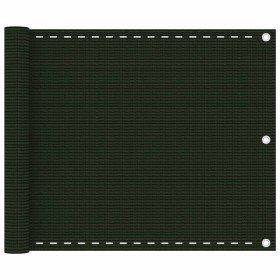 Toldo para balcón HDPE verde oscuro 75x500 cm