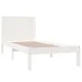 Estructura de cama madera maciza individual blanco 75x190 cm de , Camas y somieres - Ref: Foro24-3104114, Precio: 118,50 €, D...